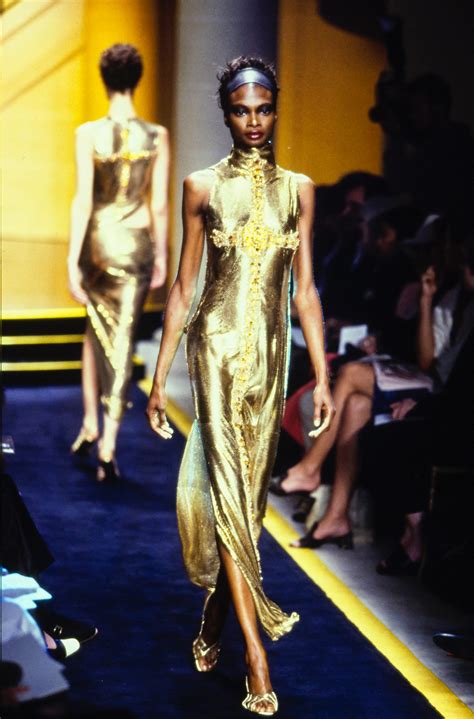 1997 versace chainmail|Versace couture collection.